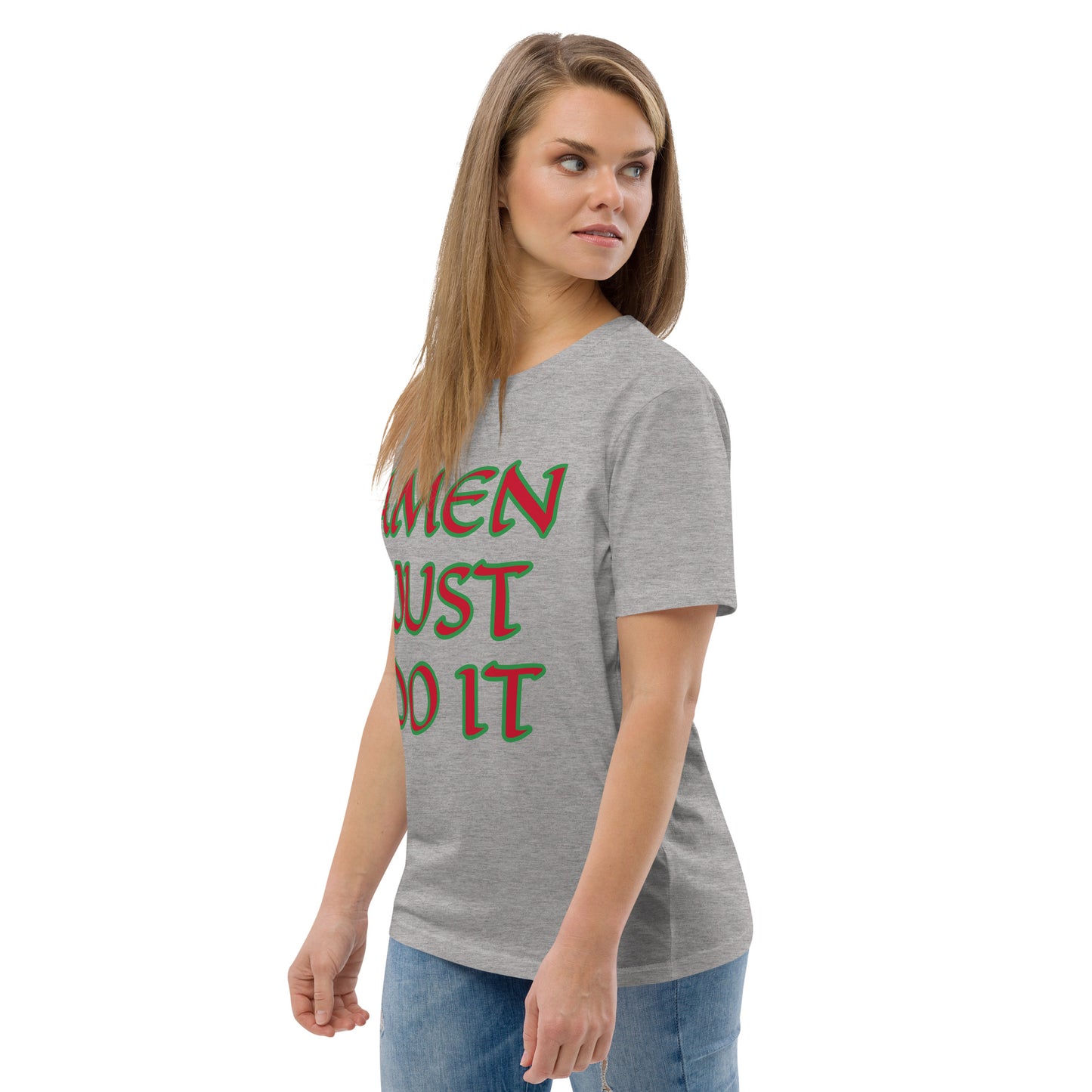 Just Do Amen Red/Green Unisex organic cotton t-shirt