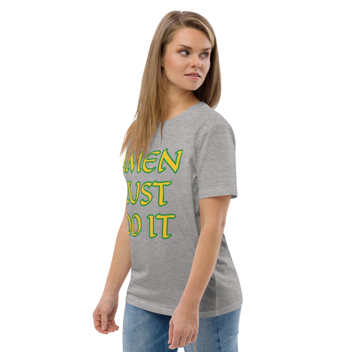 Just Do Amen  Green/Yellow Unisex organic cotton t-shirt