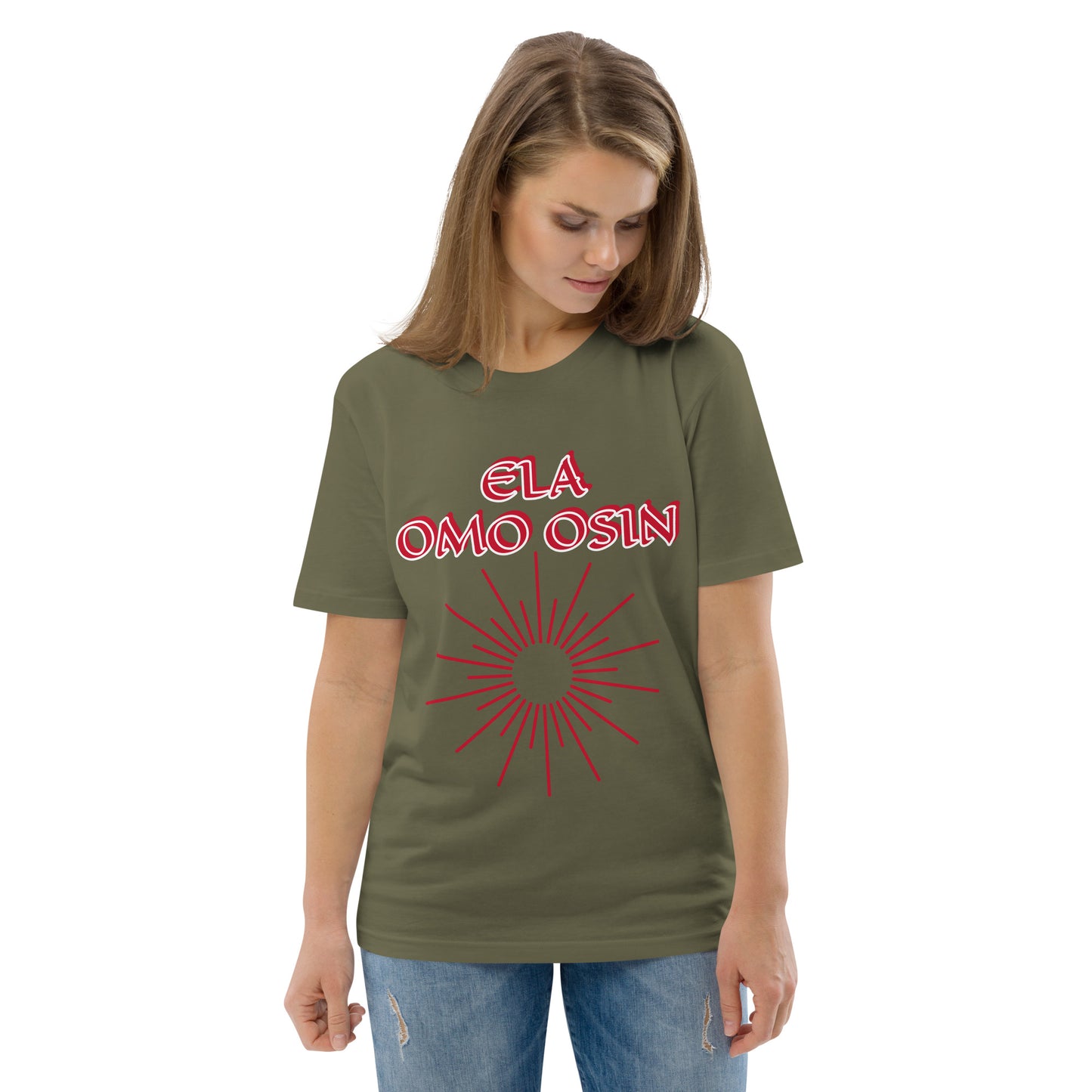 ELA Omo Osin Meji Red Unisex organic cotton t-shirt