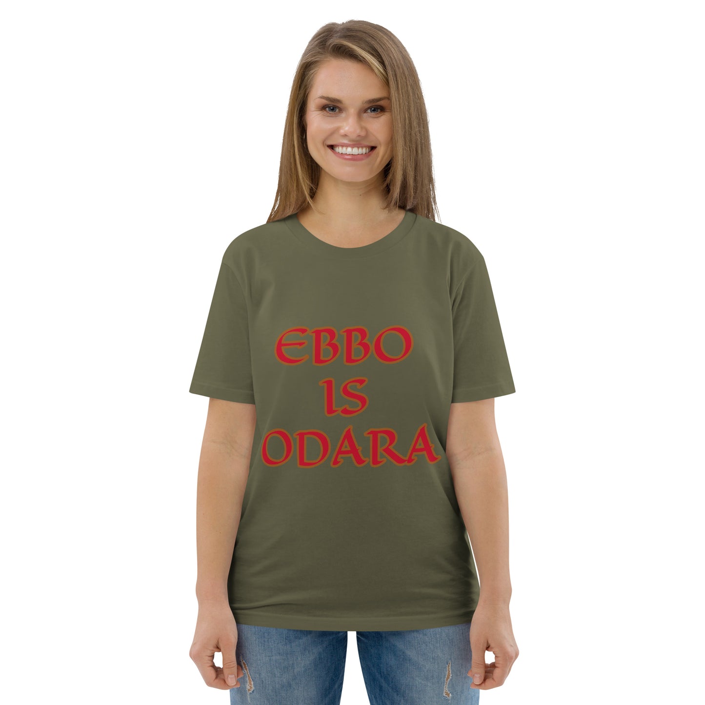 Ebbo is Odara Red Unisex organic cotton t-shirt