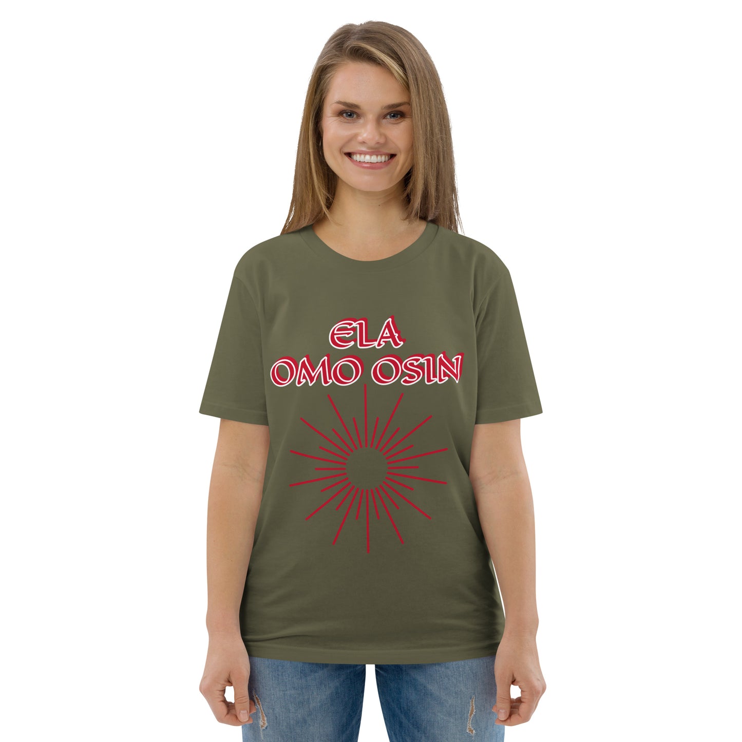 ELA Omo Osin Meji Red Unisex organic cotton t-shirt