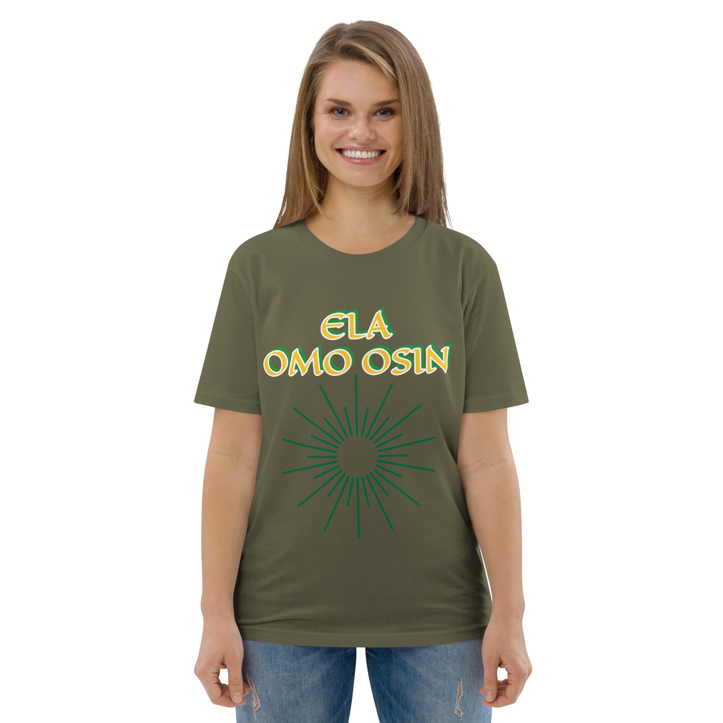 ELA Omo Osin Lucumi Reverse Unisex organic cotton t-shirt