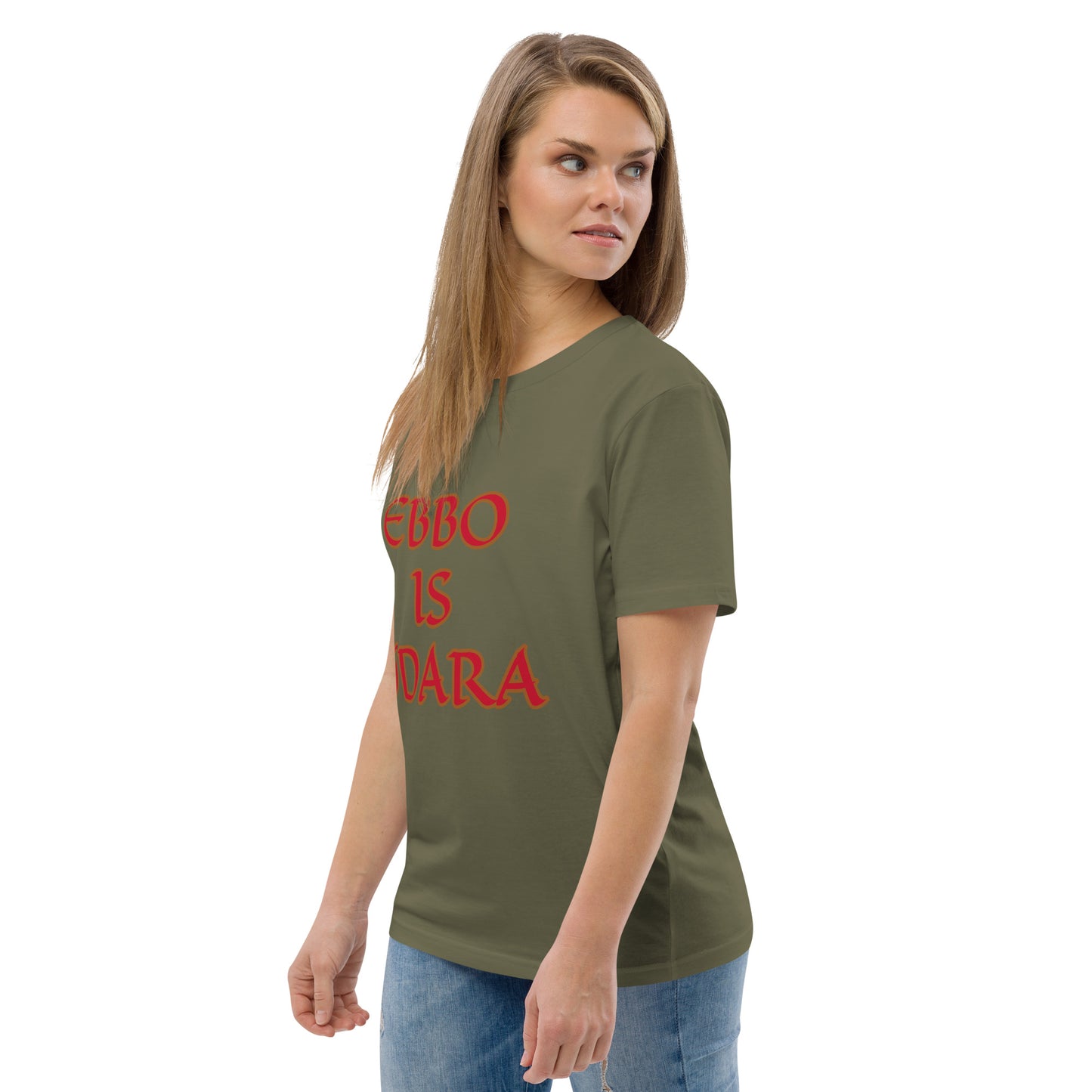 Ebbo is Odara Red Unisex organic cotton t-shirt