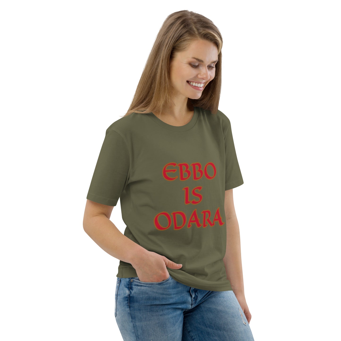 Ebbo is Odara Red Unisex organic cotton t-shirt