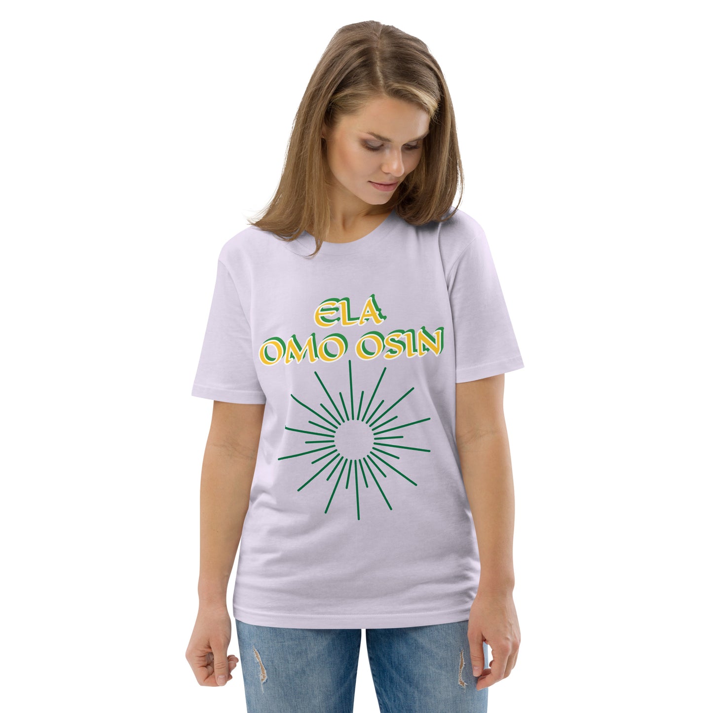 ELA Omo Osin Lucumi Reverse Unisex organic cotton t-shirt