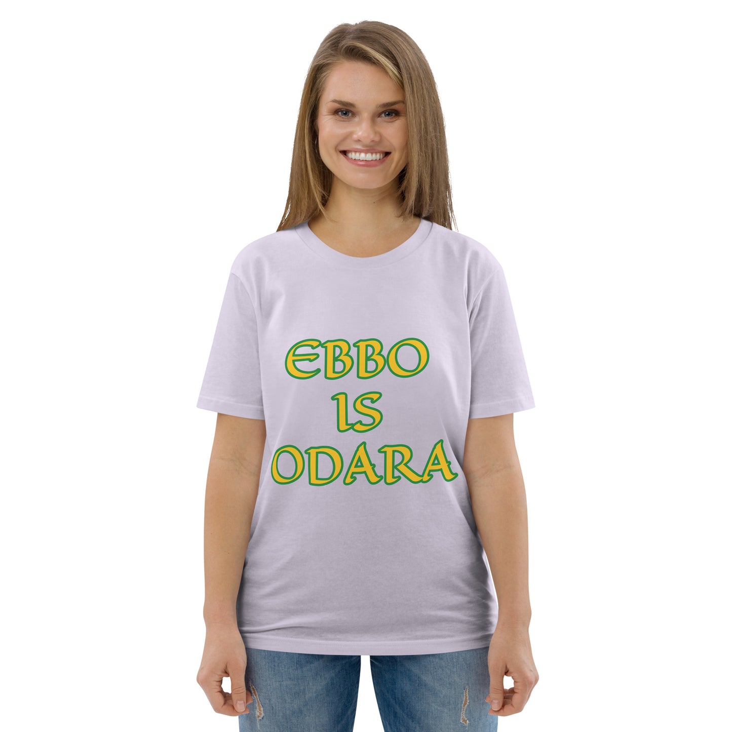 Ebbo is Odara Lucumi Reverse Unisex organic cotton t-shirt