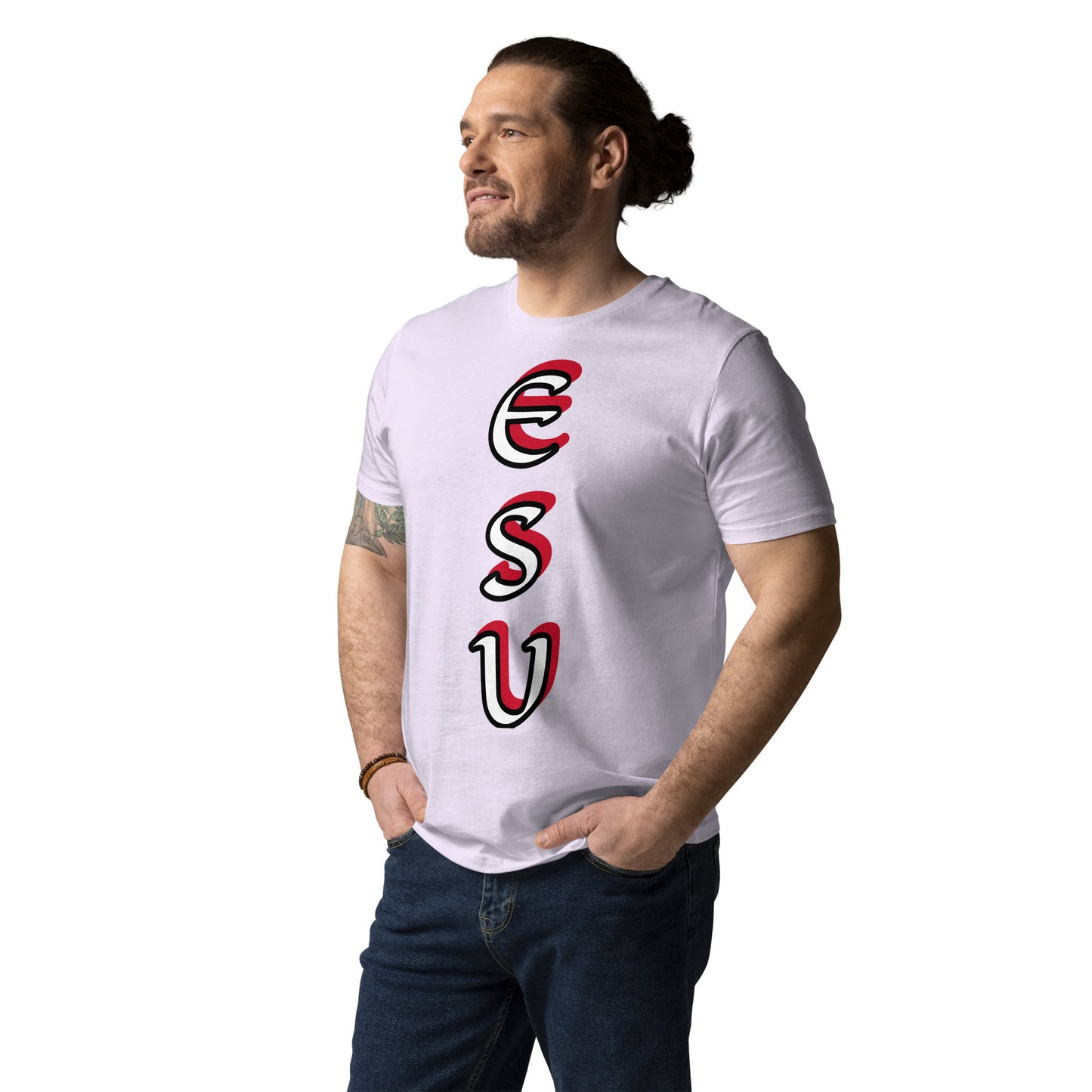 Esu vertical 2 Unisex organic cotton t-shirt