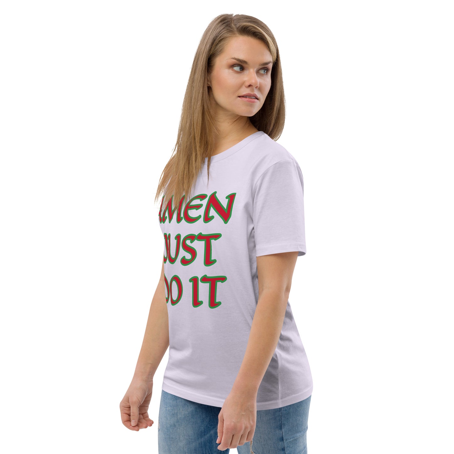 Just Do Amen Red/Green Unisex organic cotton t-shirt