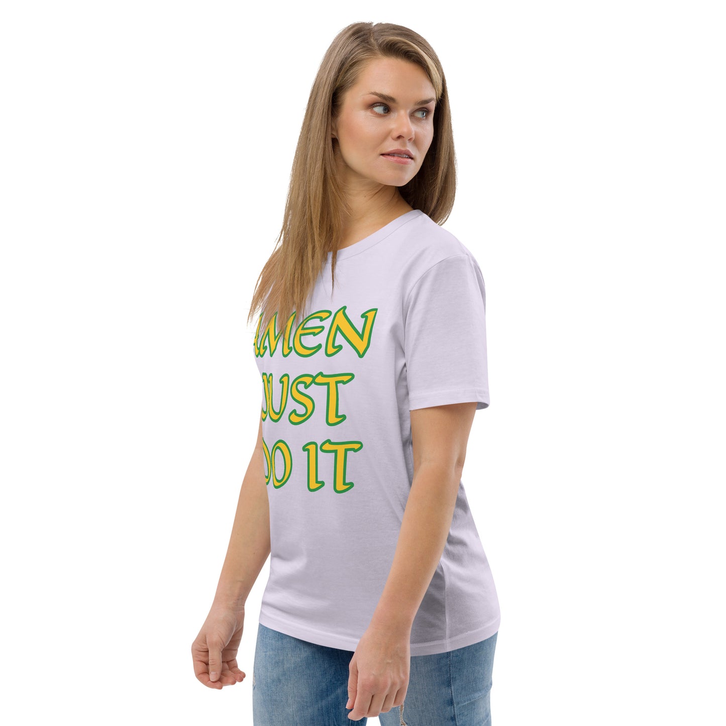 Just Do Amen  Green/Yellow Unisex organic cotton t-shirt