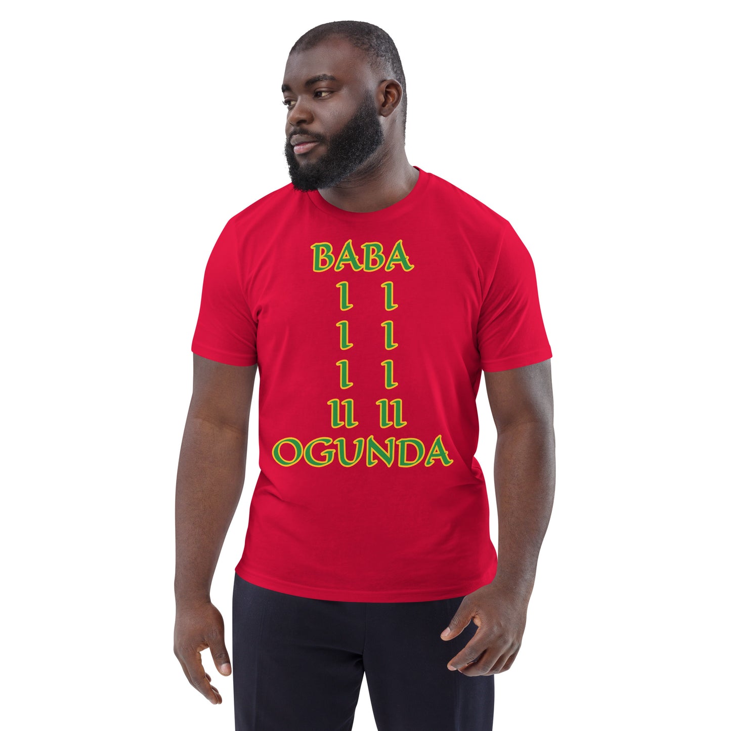 Baba Ogunda Lucumi Unisex organic cotton t-shirt