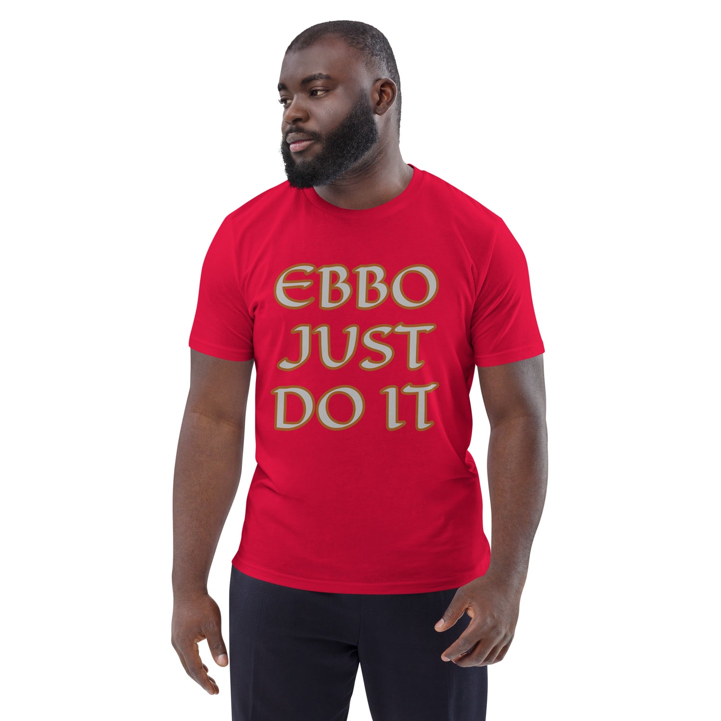 Just Do It Gold/Red Unisex organic cotton t-shirt