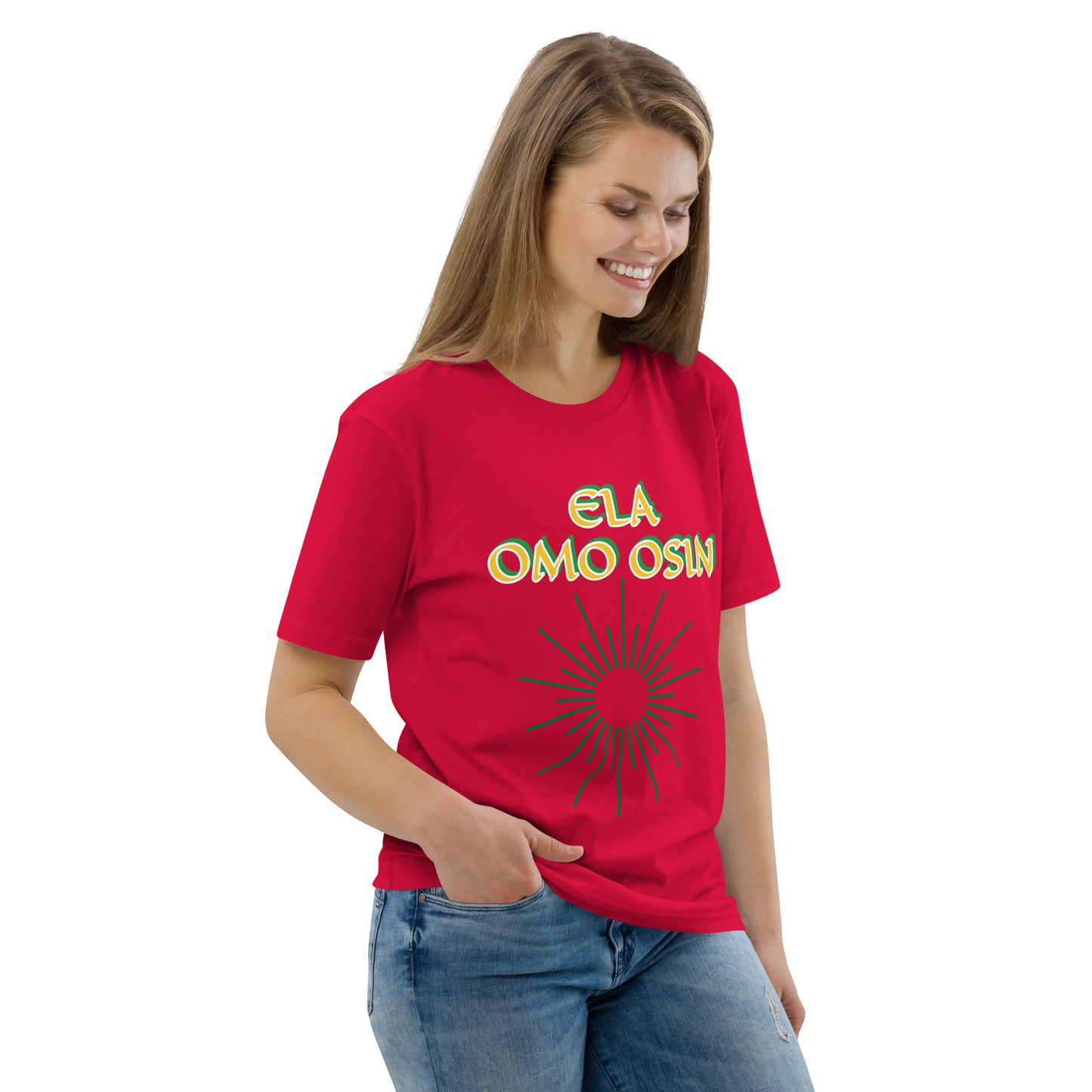 ELA Omo Osin Lucumi Reverse Unisex organic cotton t-shirt