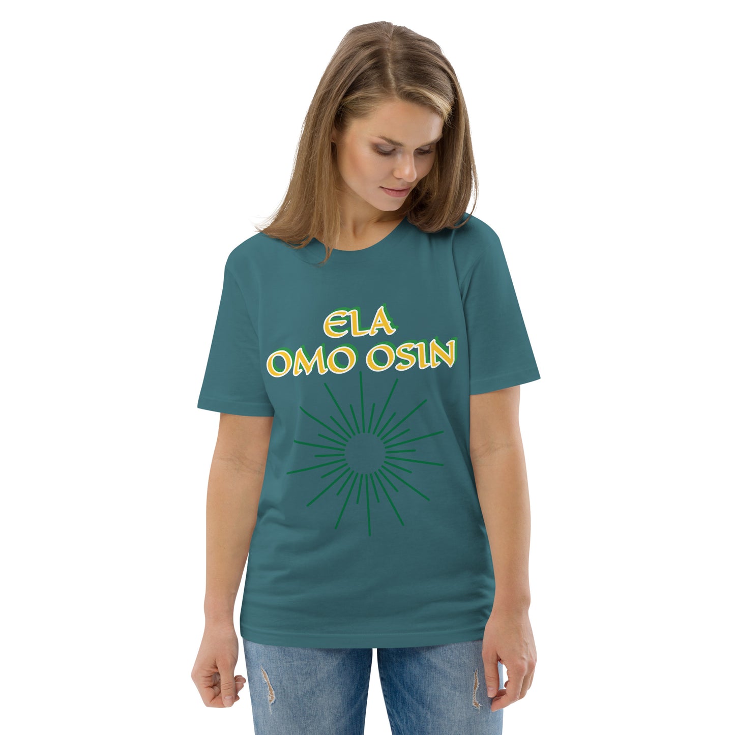 ELA Omo Osin Lucumi Reverse Unisex organic cotton t-shirt