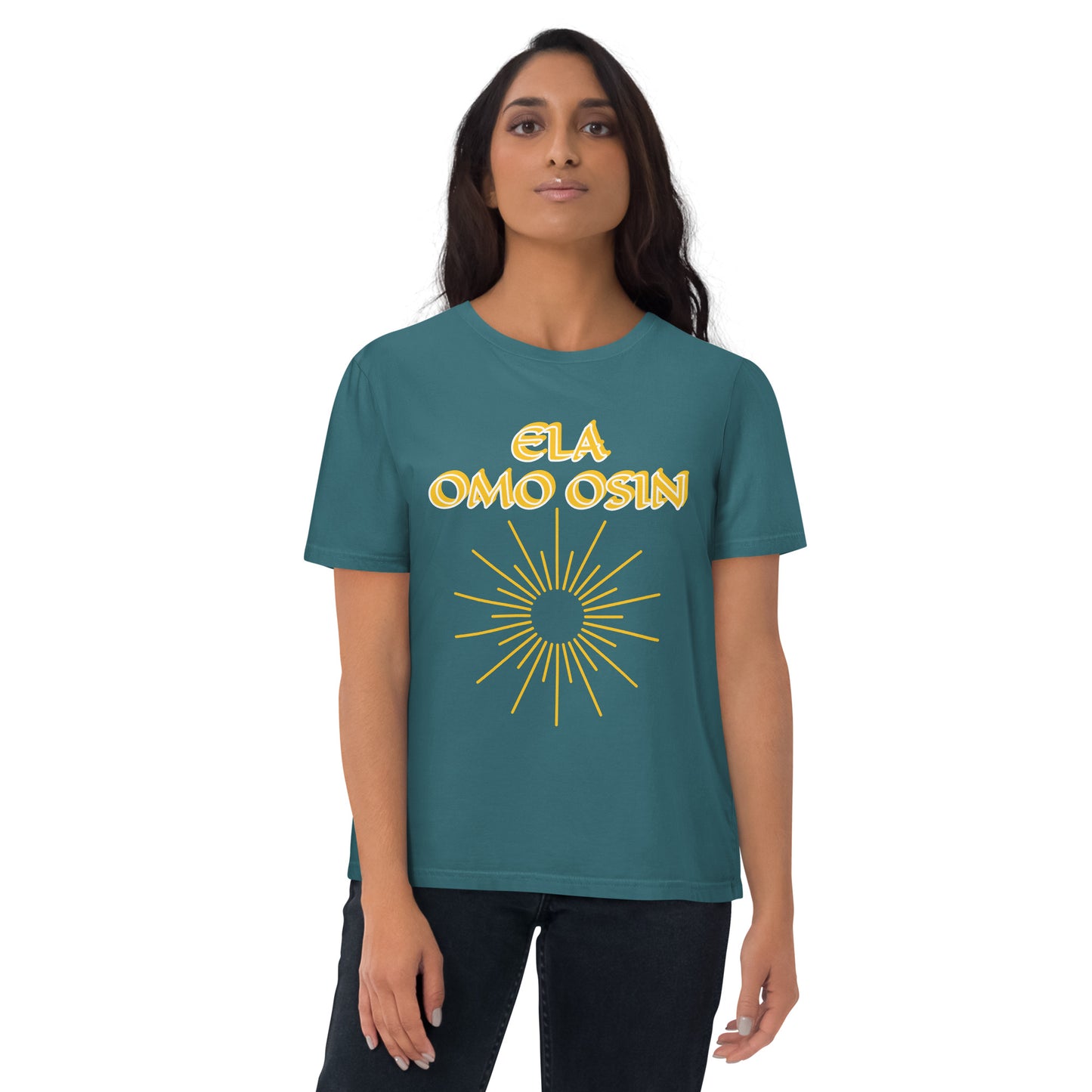 ELA Omo Osin Meji Yellow Unisex organic cotton t-shirt