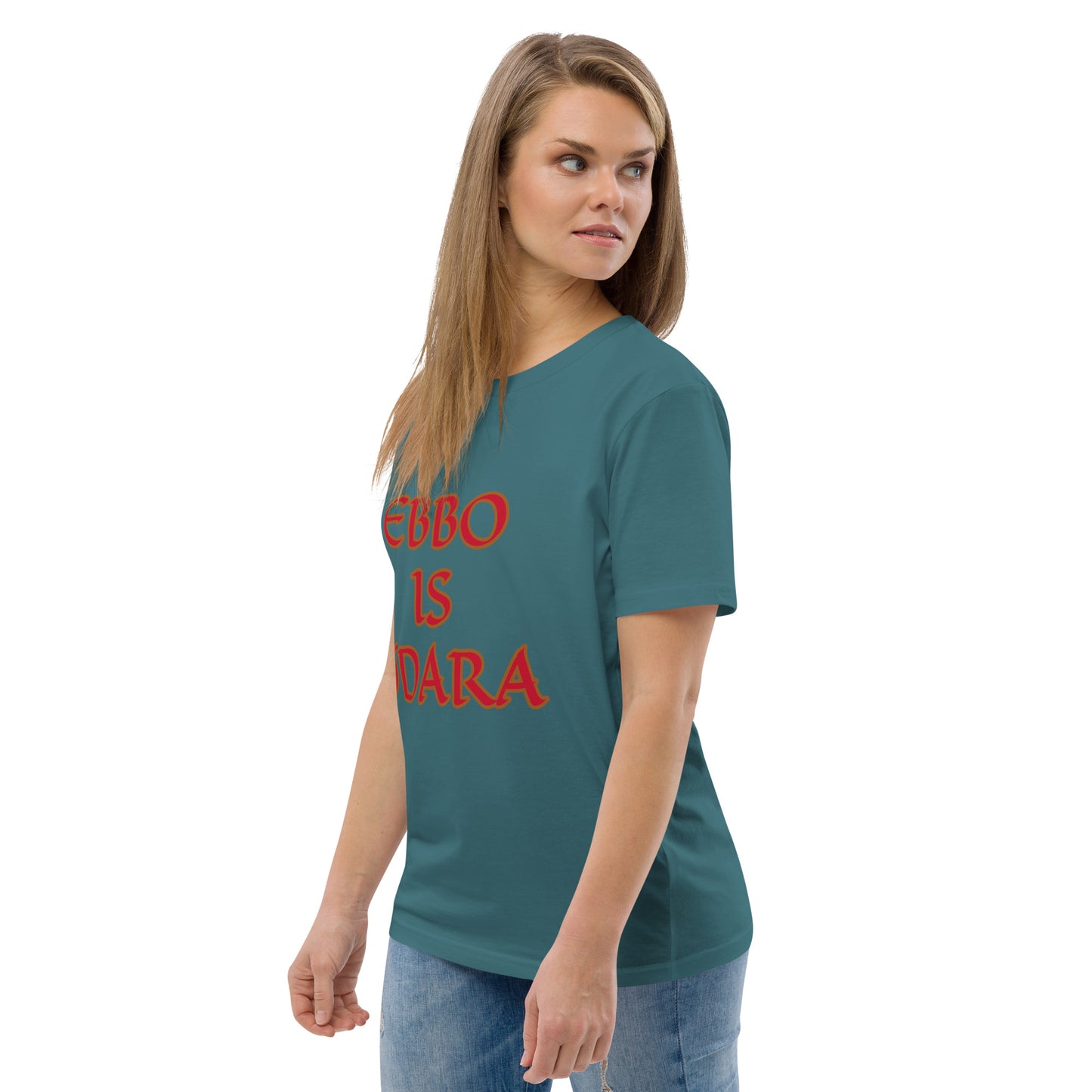 Ebbo is Odara Red Unisex organic cotton t-shirt