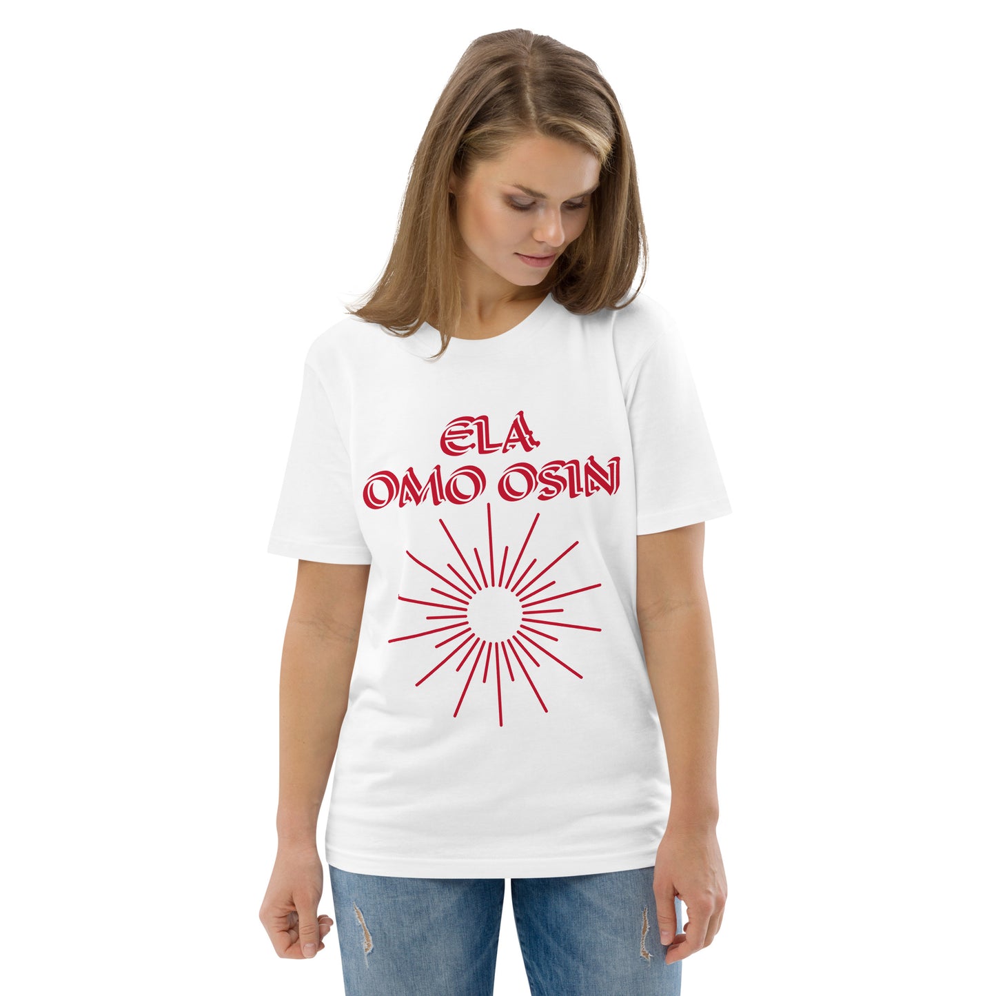 ELA Omo Osin Meji Red Unisex organic cotton t-shirt