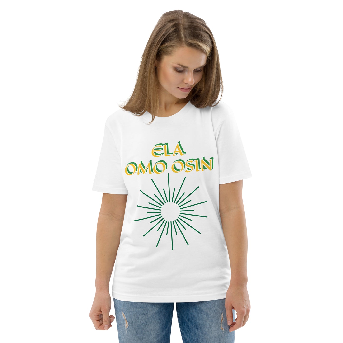 ELA Omo Osin Lucumi Reverse Unisex organic cotton t-shirt