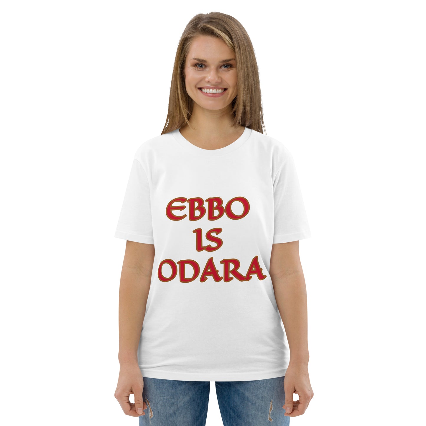 Ebbo is Odara Red Unisex organic cotton t-shirt