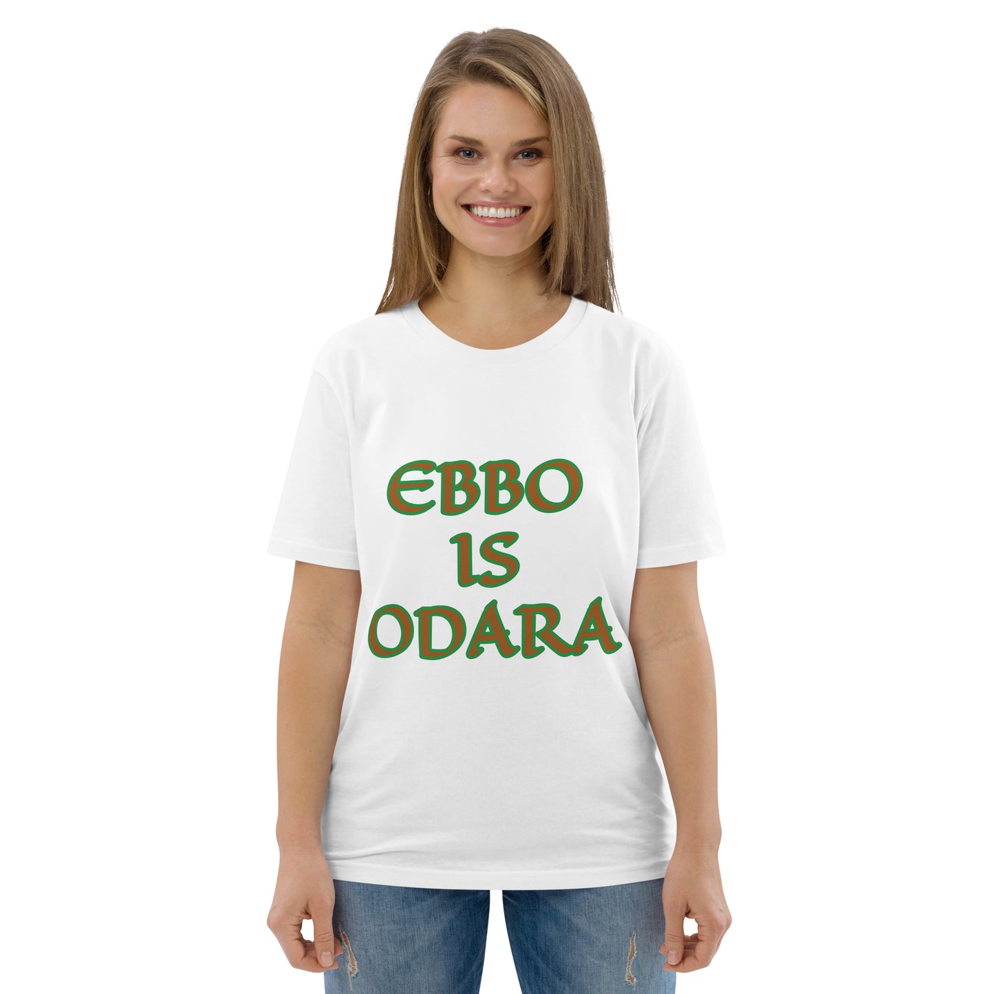 Ebbo is Odara Isese Reverse Unisex organic cotton t-shirt