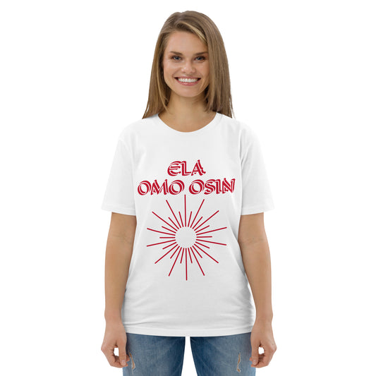 ELA Omo Osin Meji Red Unisex organic cotton t-shirt