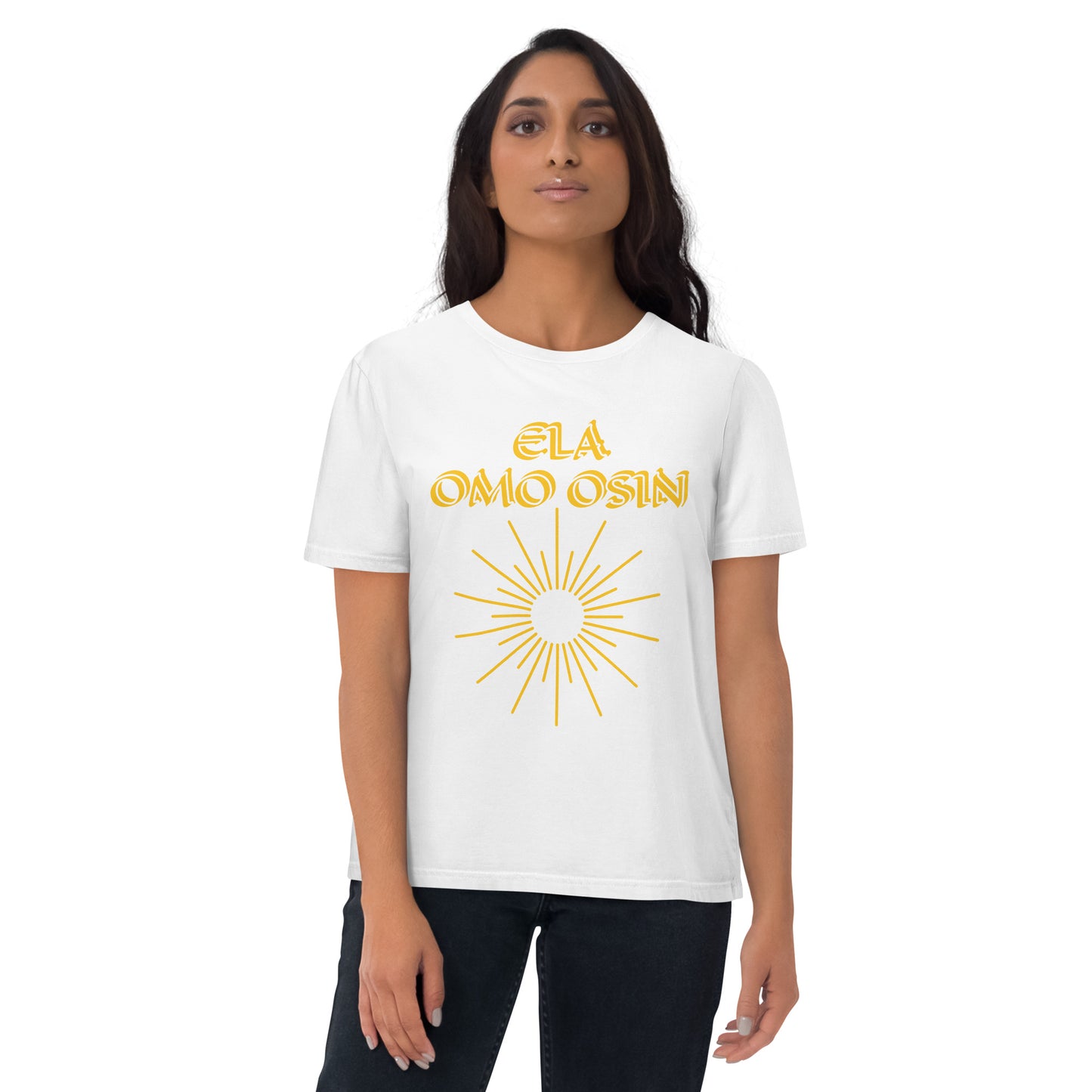 ELA Omo Osin Meji Yellow Unisex organic cotton t-shirt