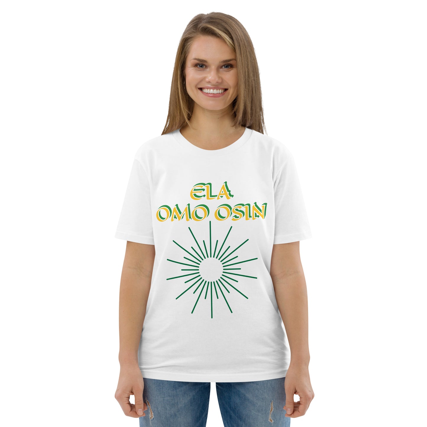 ELA Omo Osin Lucumi Reverse Unisex organic cotton t-shirt