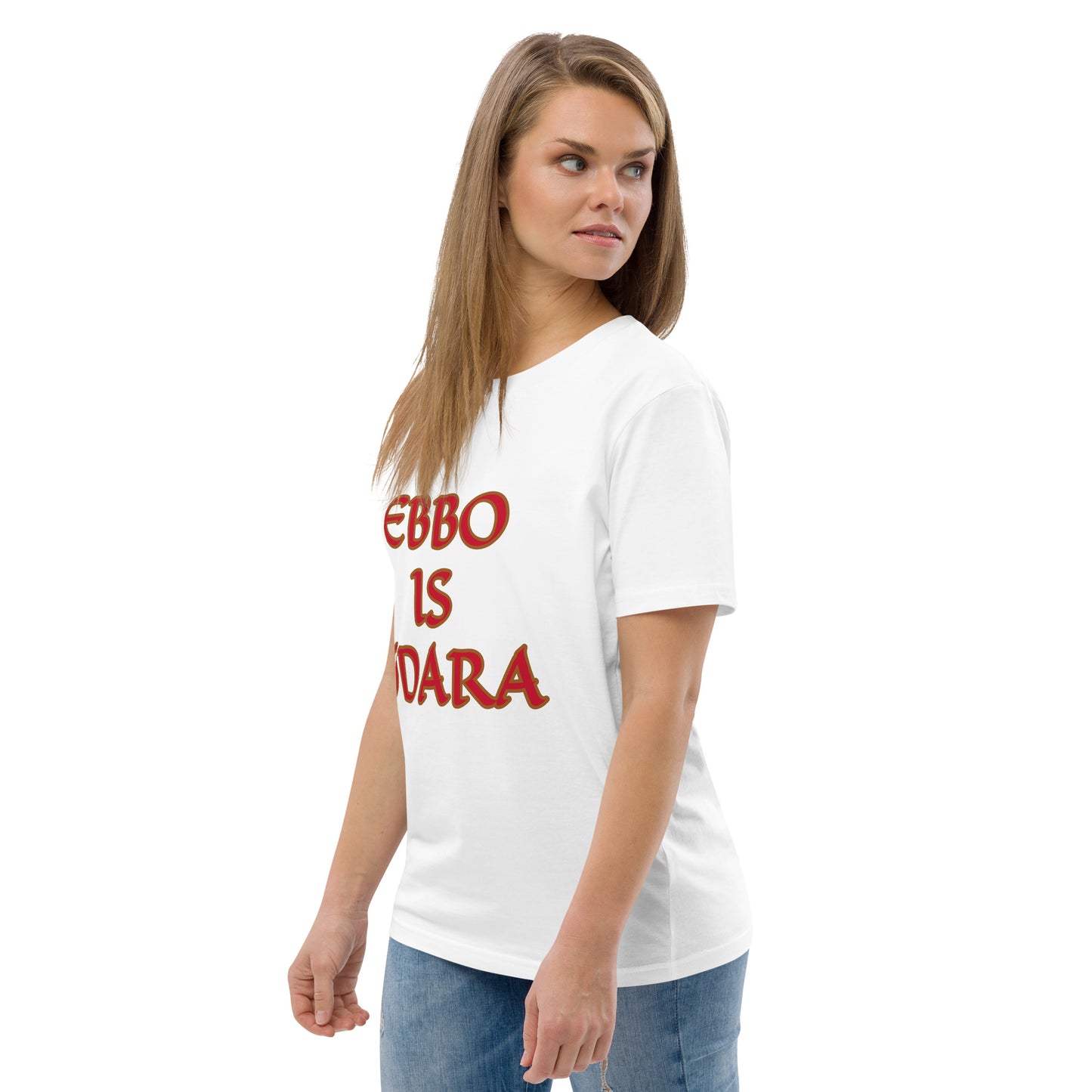 Ebbo is Odara Red Unisex organic cotton t-shirt