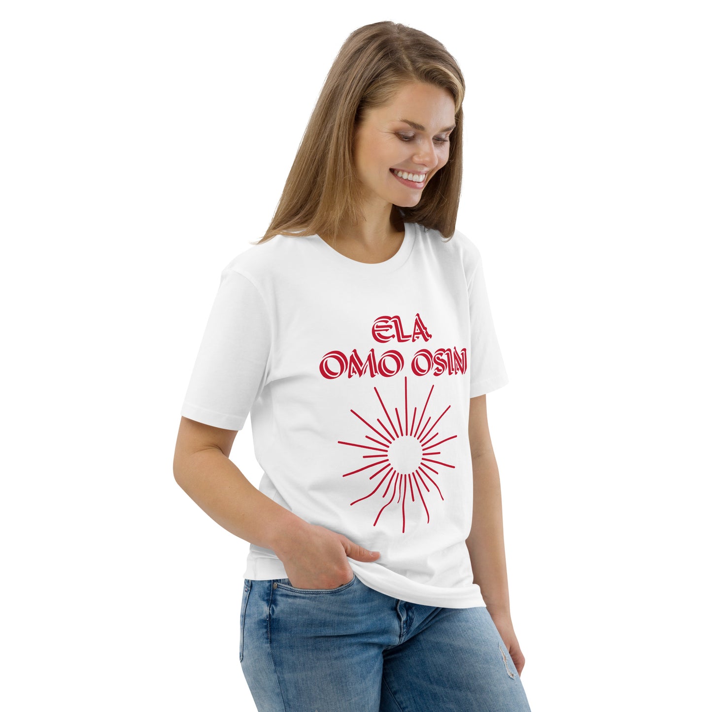 ELA Omo Osin Meji Red Unisex organic cotton t-shirt