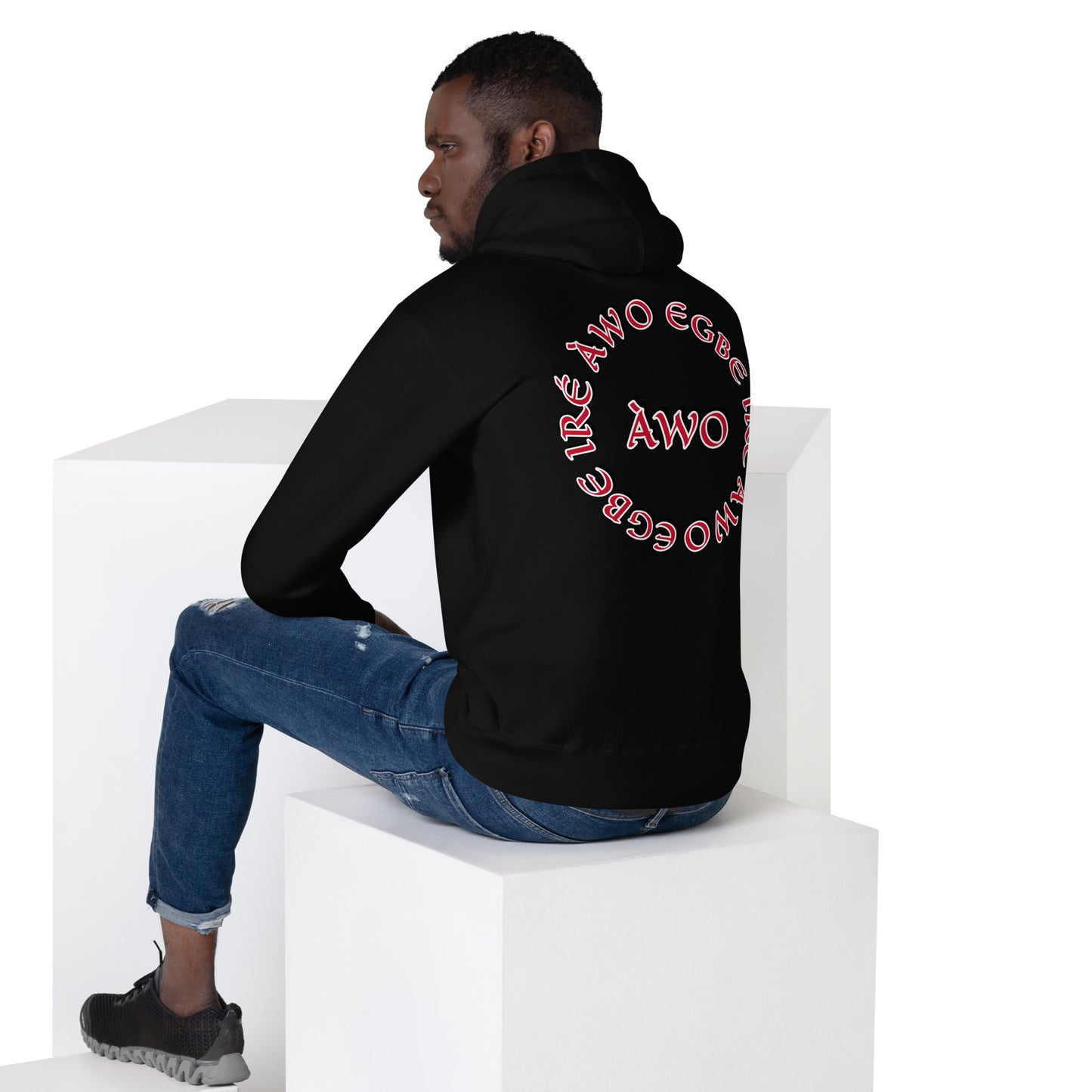 Egbe IRÉ ÀWO Signature Logo 6 ÀWO Embroidered Unisex Hoodie