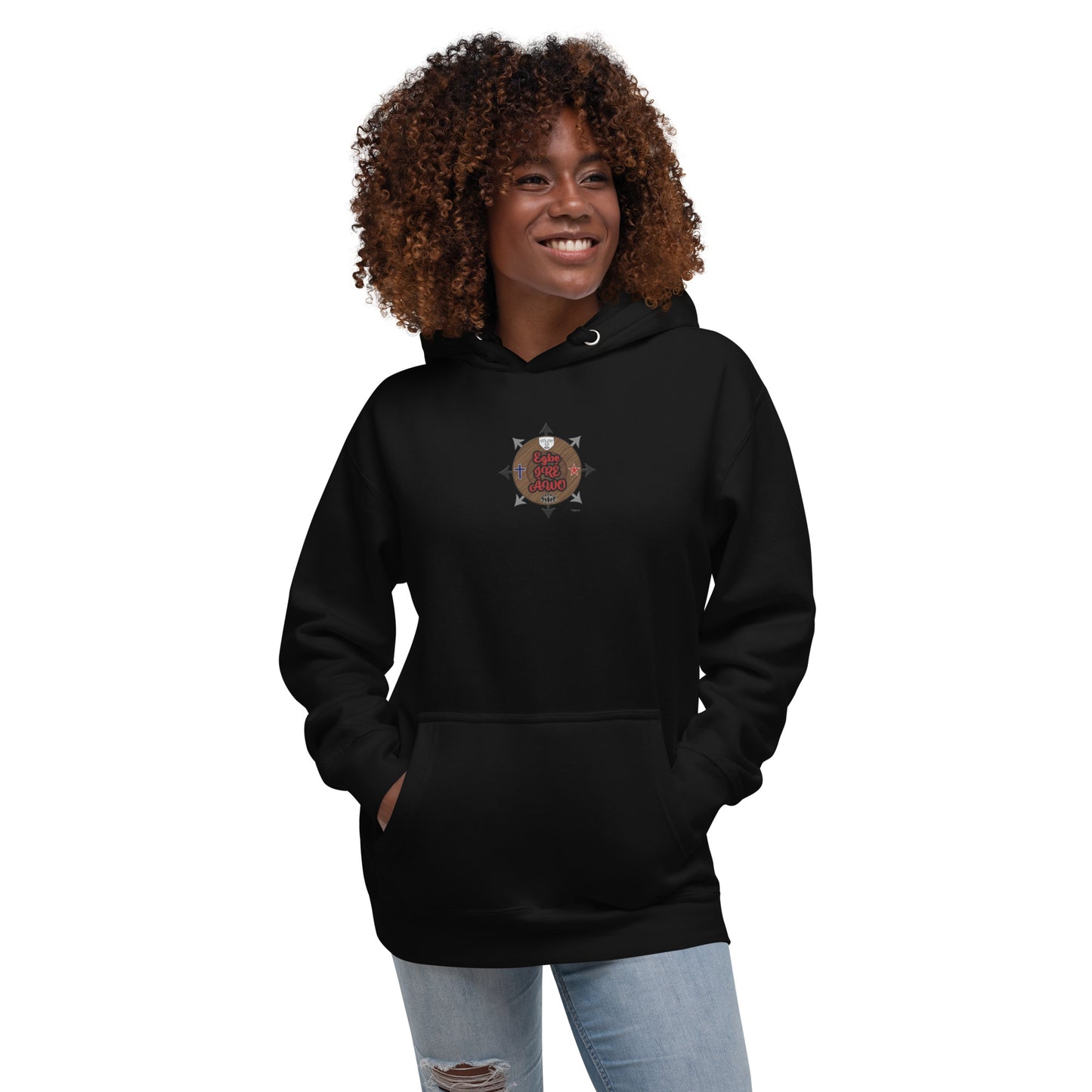 Egbe IRÉ ÀWO Signature Logo 6 ÌYANIFÁ Embroidered Unisex Hoodie