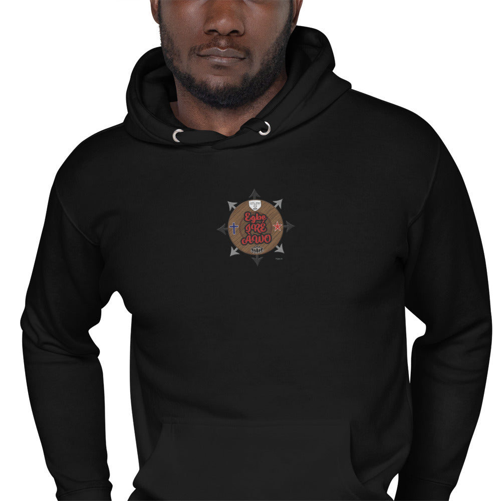 Egbe IRÉ ÀWO Signature Logo 6 ÀWO Embroidered Unisex Hoodie