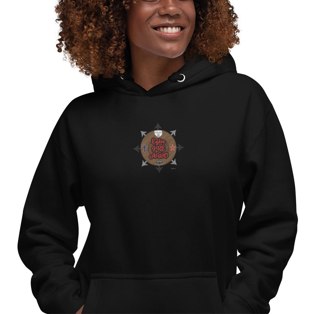 Egbe IRÉ ÀWO Signature Logo 6 ÌYANIFÁ Embroidered Unisex Hoodie