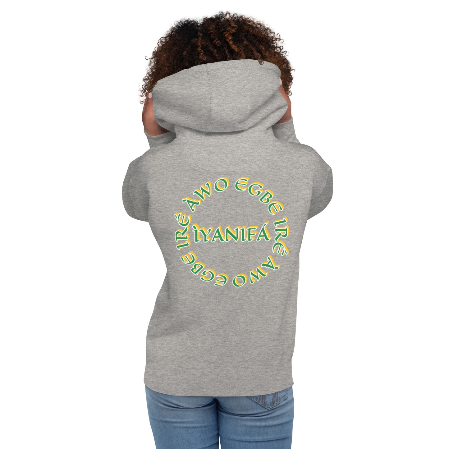 Egbe Iré ÀWO Signature Logo 6 Ifa Lucumi ÌYANIFÁ Embroidered Unisex Hoodie