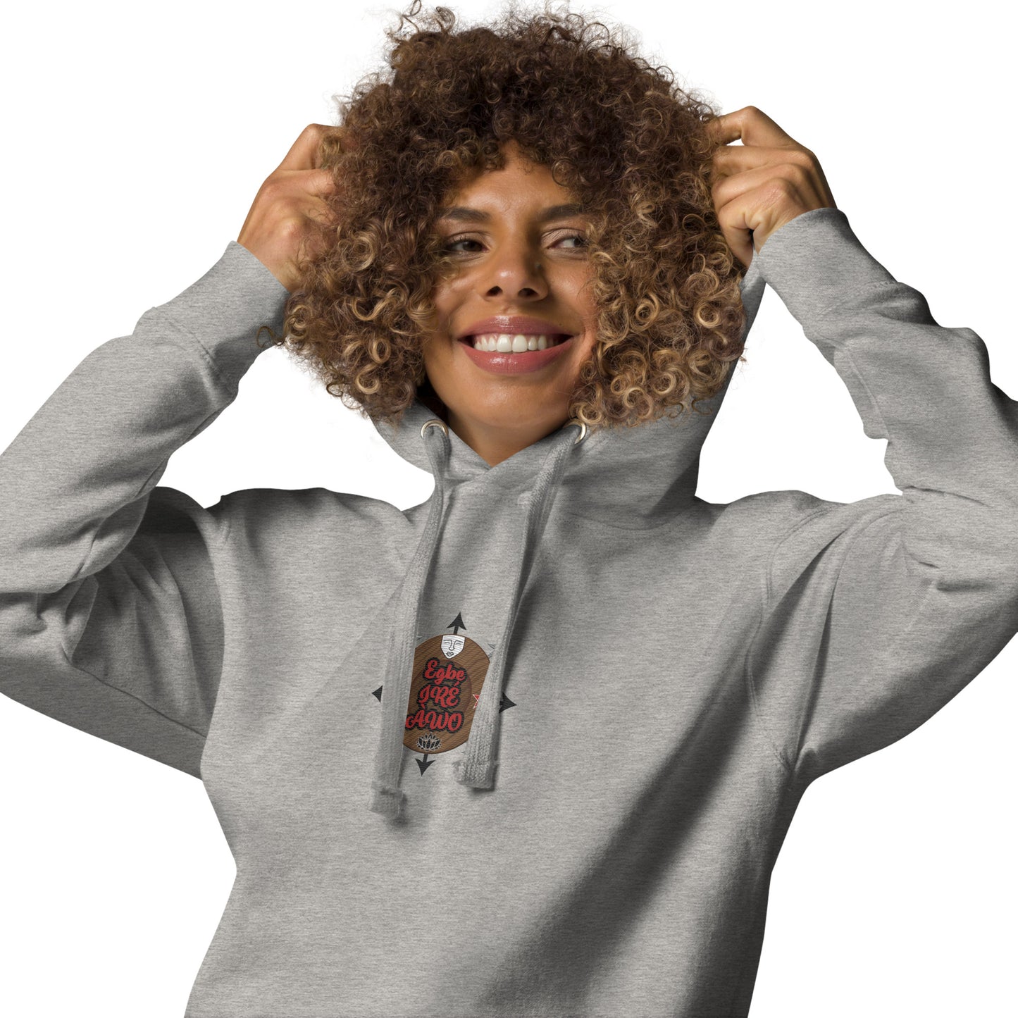 Egbe IRÉ ÀWO Signature Logo 6 ÁJÉ Embroidered Unisex Hoodie