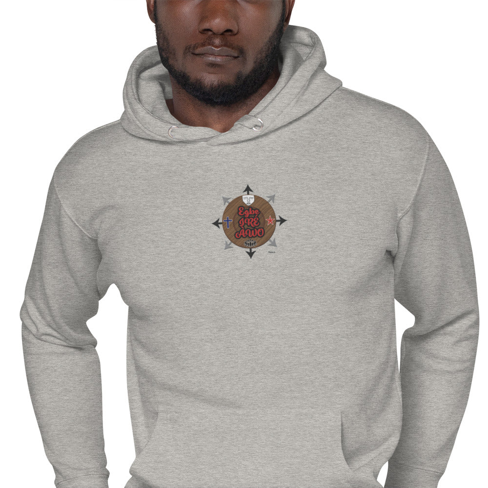 Egbe IRÉ ÀWO Signature Logo 6 ÀWO Embroidered Unisex Hoodie