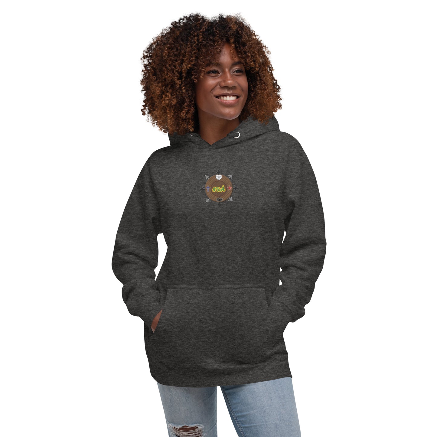 Egbe Iré ÀWO Signature Logo 6 Ifa Lucumi Apetebi Embroidered Unisex Hoodie