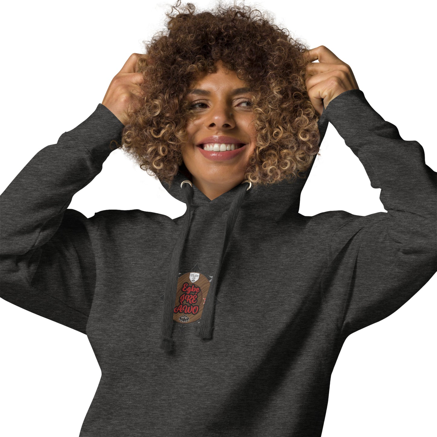 Egbe IRÉ ÀWO Signature Logo 6 ÁJÉ Embroidered Unisex Hoodie