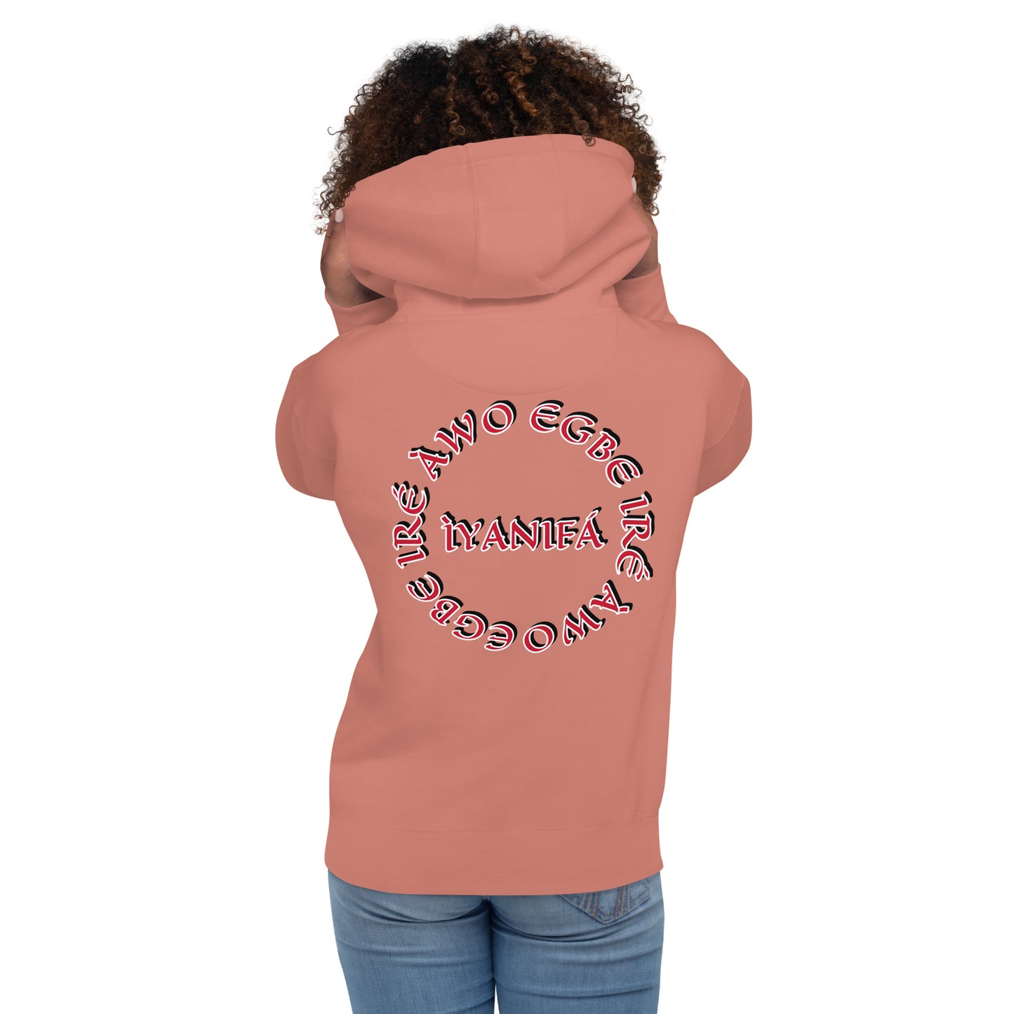 Egbe IRÉ ÀWO Signature Logo 6 ÌYANIFÁ Embroidered Unisex Hoodie