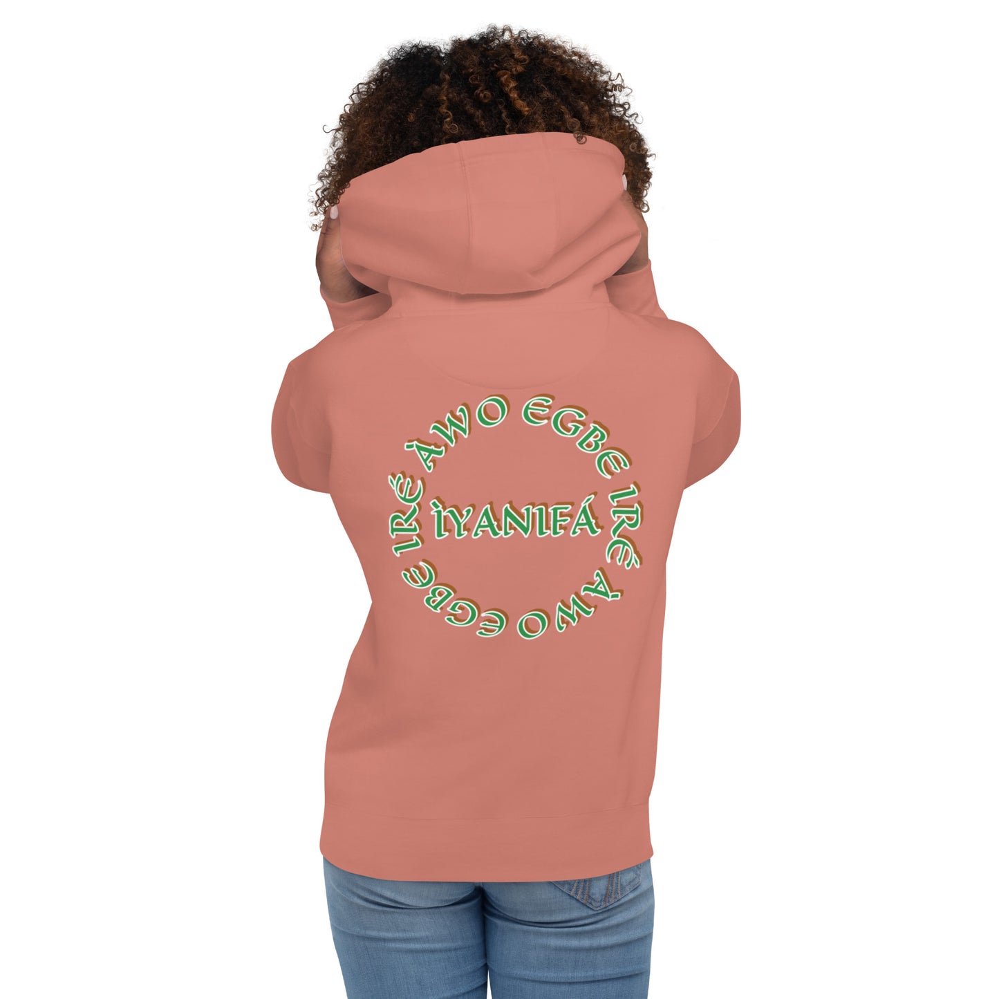 Egbe Iré ÀWO Signature Logo 6 Ifa Isese ÌYANIFÁ Embroidered Unisex Hoodie