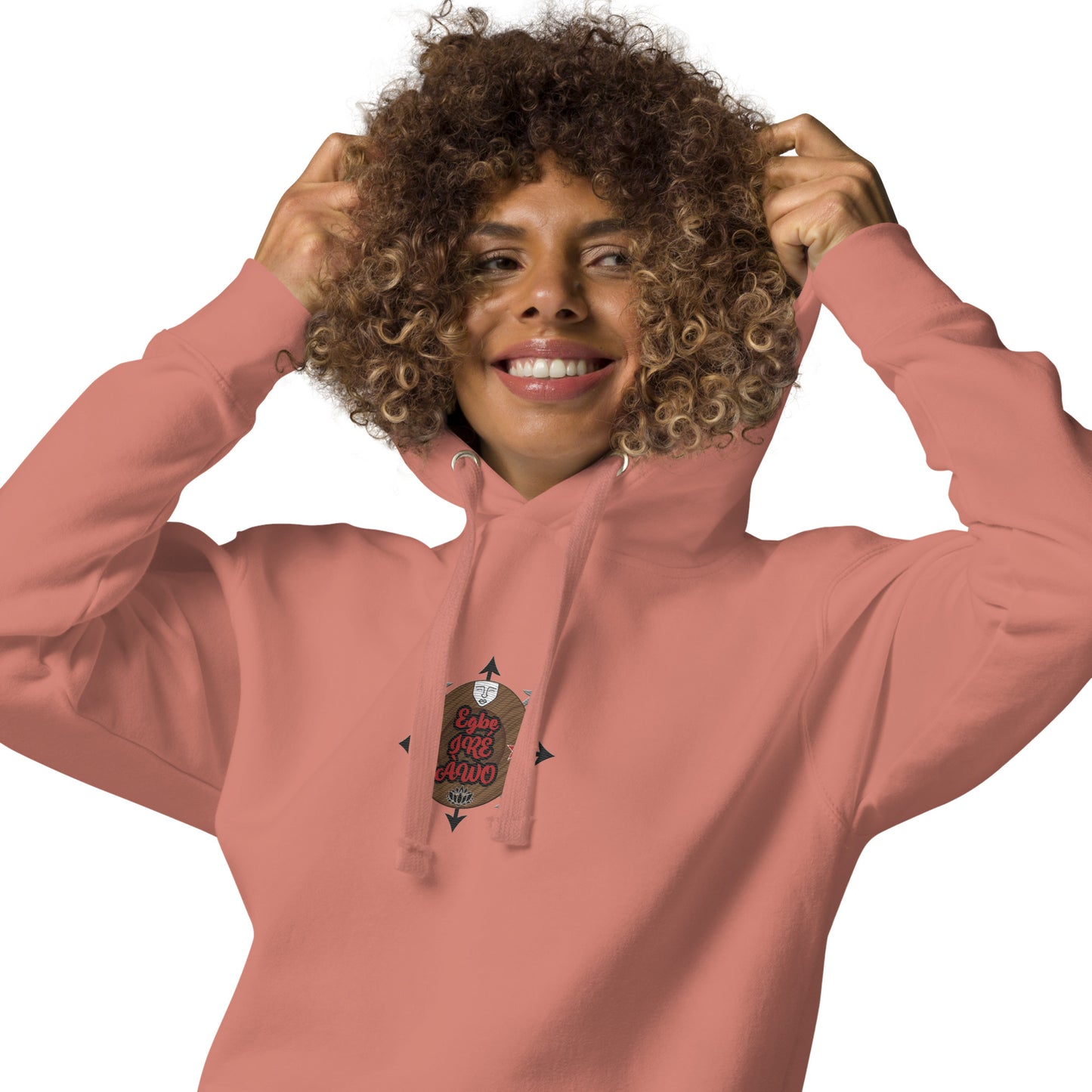 Egbe IRÉ ÀWO Signature Logo 6 ÁJÉ Embroidered Unisex Hoodie