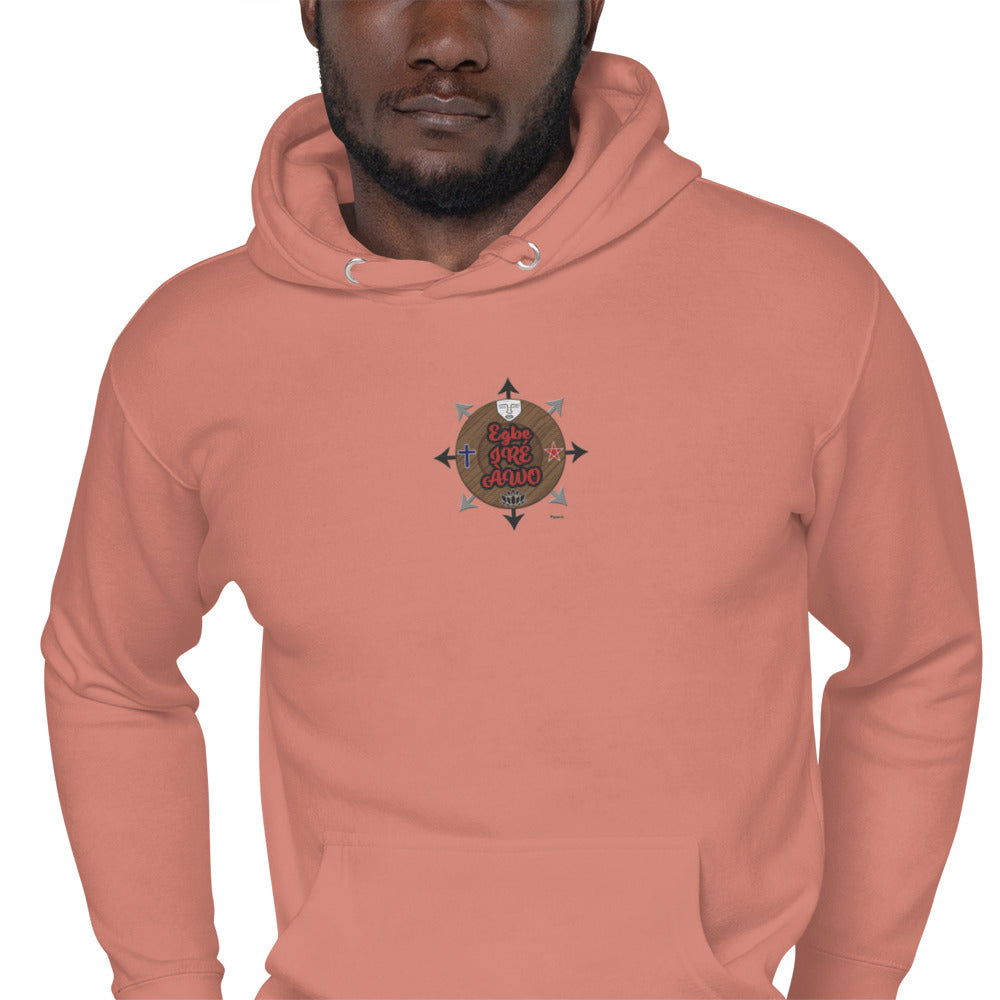 Egbe IRÉ ÀWO Signature Logo 6 ÀWO Embroidered Unisex Hoodie