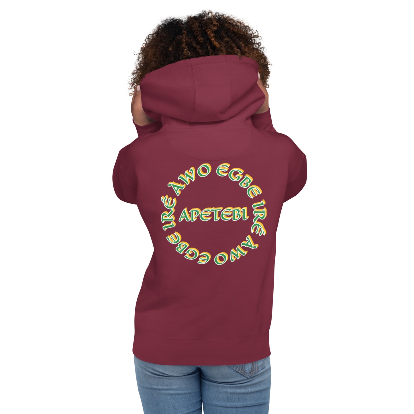 Egbe Iré ÀWO Signature Logo 6 Ifa Lucumi Apetebi Embroidered Unisex Hoodie