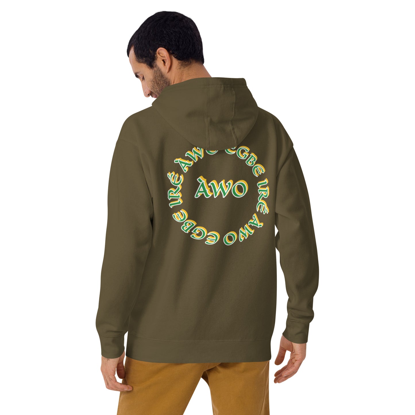 Egbe Iré ÀWO Signature Logo 6 Ifa Lucumi ÀWO Embroidered Unisex Hoodie