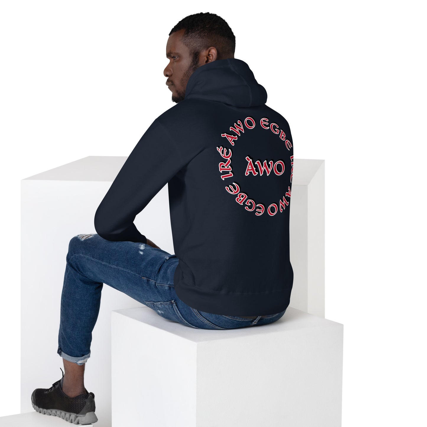 Egbe IRÉ ÀWO Signature Logo 6 ÀWO Embroidered Unisex Hoodie