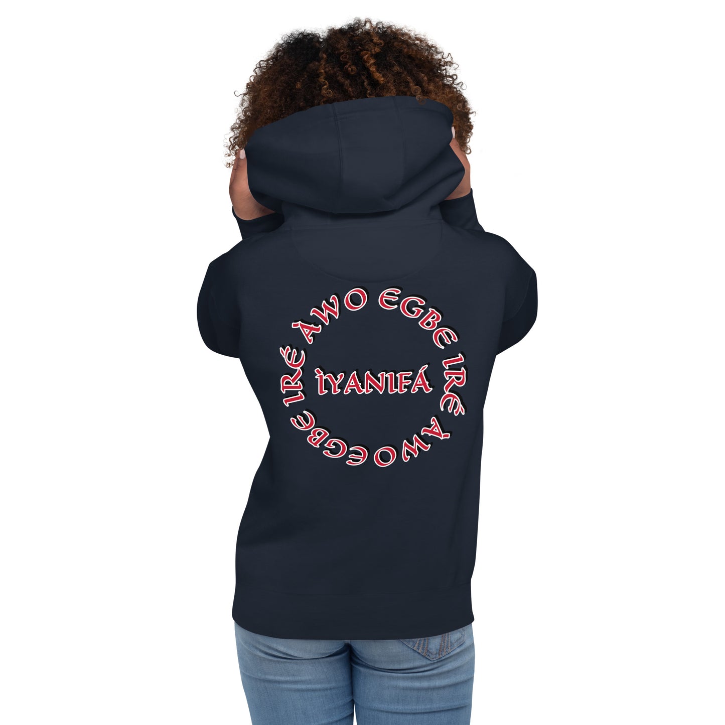 Egbe IRÉ ÀWO Signature Logo 6 ÌYANIFÁ Embroidered Unisex Hoodie