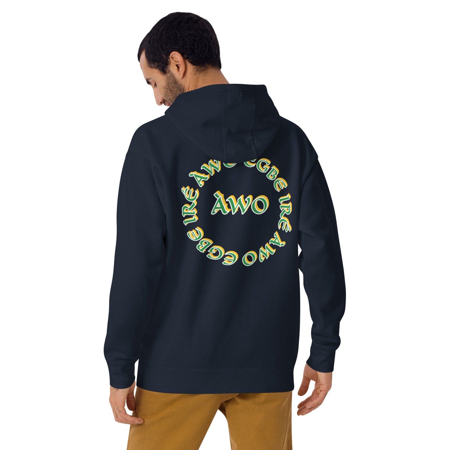 Egbe Iré ÀWO Signature Logo 6 Ifa Lucumi ÀWO Embroidered Unisex Hoodie