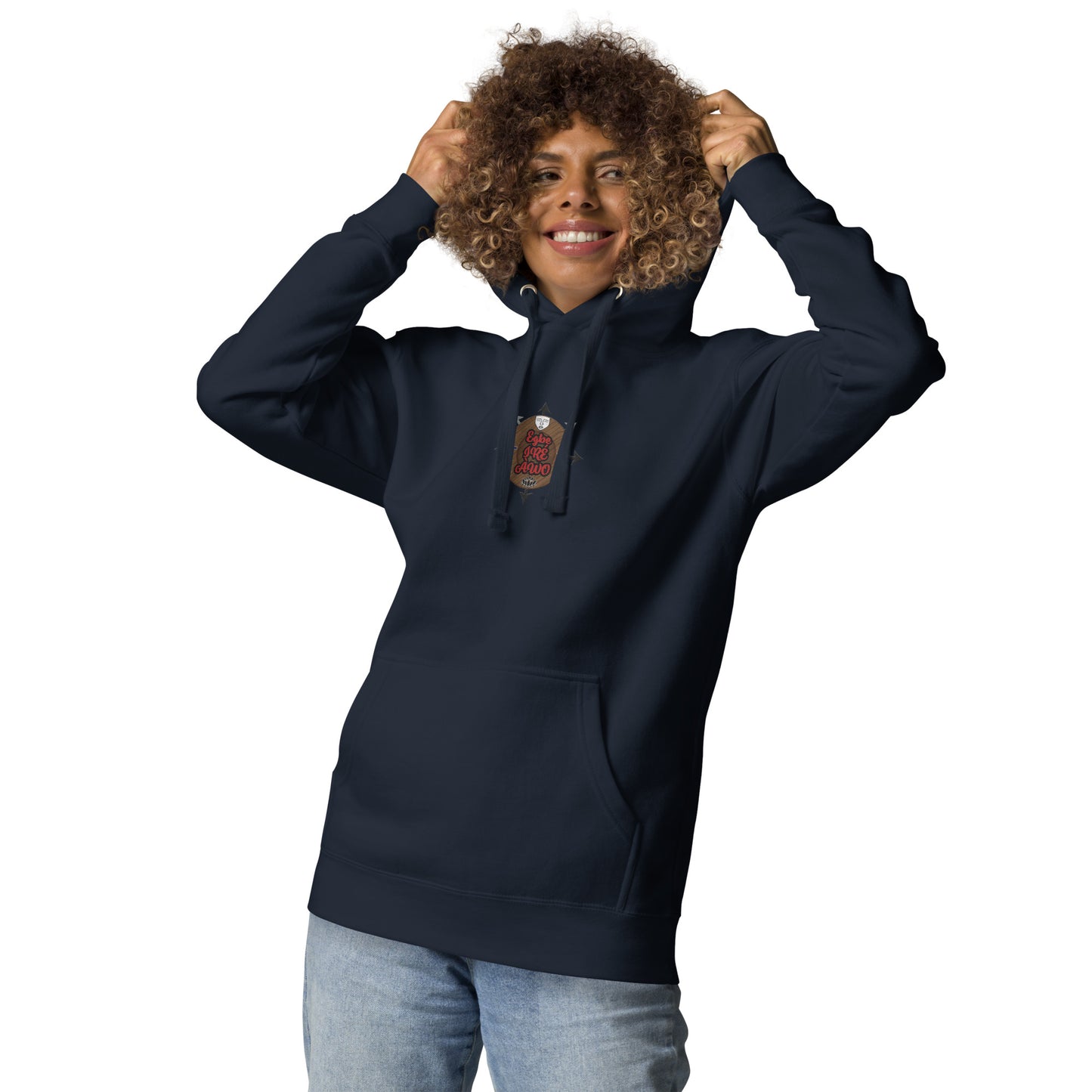 Egbe IRÉ ÀWO Signature Logo 6 ÁJÉ Embroidered Unisex Hoodie