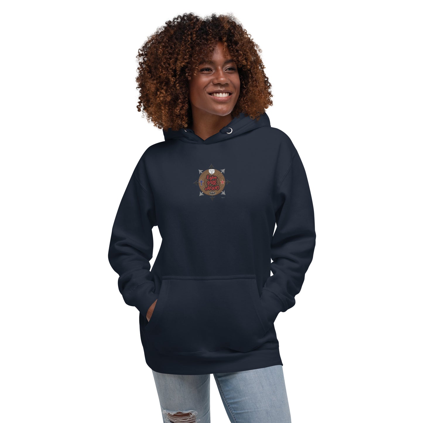 Egbe IRÉ ÀWO Signature Logo 6 ÌYANIFÁ Embroidered Unisex Hoodie