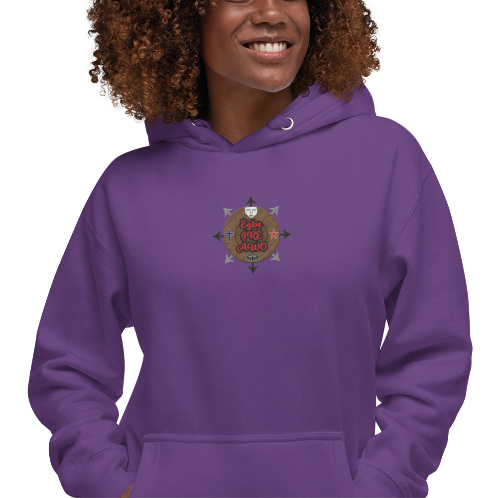 Egbe IRÉ ÀWO Signature Logo 6 ÌYANIFÁ Embroidered Unisex Hoodie