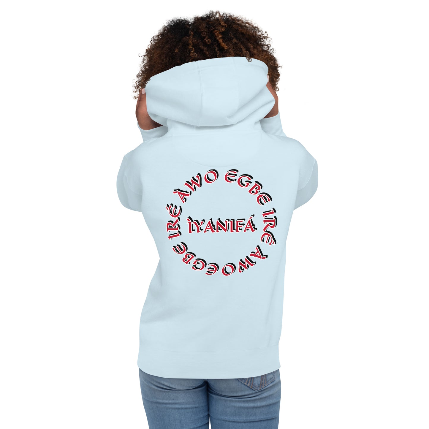 Egbe IRÉ ÀWO Signature Logo 6 ÌYANIFÁ Embroidered Unisex Hoodie